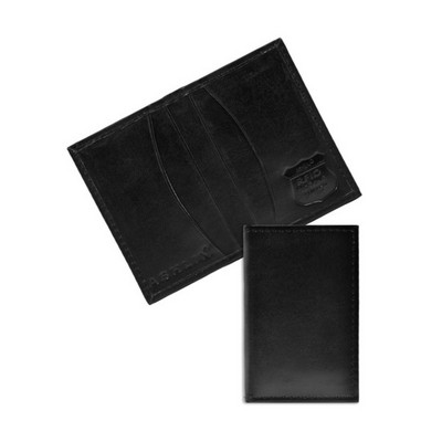 Ashlin® Designer Etienne RFID Blocking Vegan Leather Midnight Black Business Card Holder