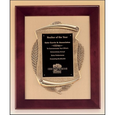 Rosewood Stained Piano Finish Frame w/Antique Bronze Casting (14"x17")