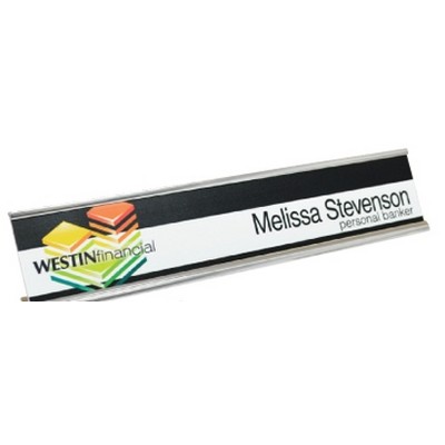 Full Color Sign w/Metal Flush Wall Mount (3"x10")