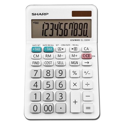 Sharp® EL330WB Dual Powered LCD Calculator
