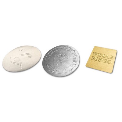 Rectangle Embossed & Foil Hot Stamped Label (2 5/8"x2¾")
