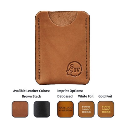 Full-Grain Leather One-Piece Basic Card Holder