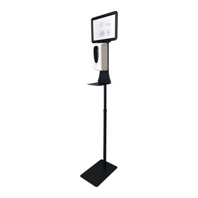 Automatic Hand Sanitizer Dispenser Stand with Poster Frame - Black 285 x 325L x 35D