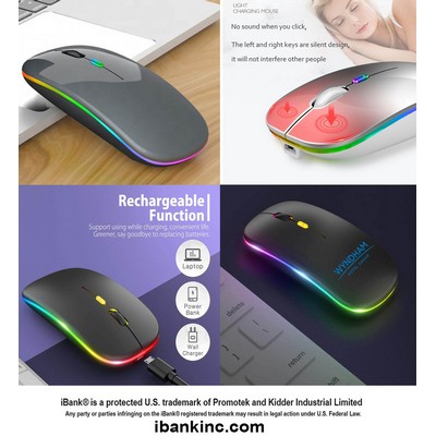 iBank ® Bluetooth Wireless Mouse, LED Slim Dual Mode (Bluetooth 5.1 and 2.4G Wireless)