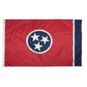 Tennessee Indoor Parade Flag w/Pole Hem And Fringe (5'x8')