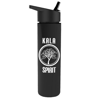 Garyline® Slim Double-Wall Insulated Bottle with Flip-Straw Lid - 16 oz.
