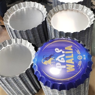 Tin Bottle Cap Sign