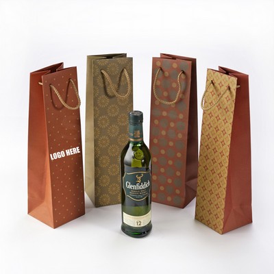 Wine Tote w/Paper Twisted Handle