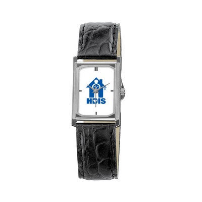 Watch with Rectangle Shape Bezel and Dial - Silver