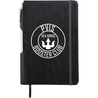 6'' x 8.5'' FSC® Mix Viola Bound Notebook with Pen