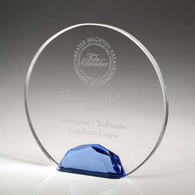4 1/2" Jeweled Halo Crystal Award