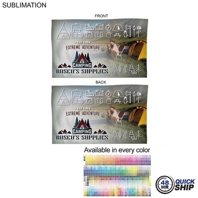 48Hr Quick Ship -Microfiber Dri-lite Terry Branding Towel, Sublimated Edge to Edge 2 sides (15"x25")