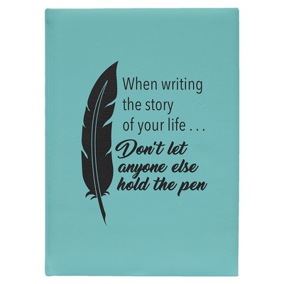 7" x 9 3/4" Teal Leatherette Journal-Lined Paper