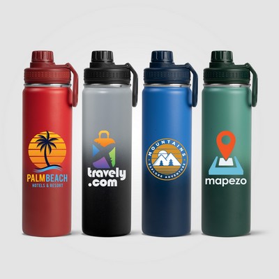Alaska Ombre - 24 oz. Stainless Steel Double Wall Water Bottle - Full-Color Inkjet