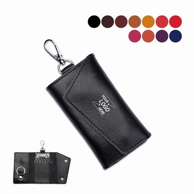 Genuine Leather Key Holder with 6 Key Hooks