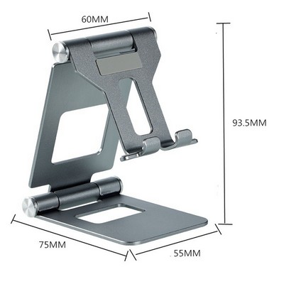 Sleek Aluminum Foldable Phone Holder with Adjustable Viewing