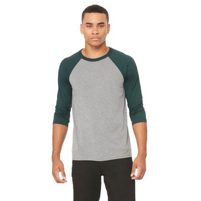 Bella Unisex 3/4-Sleeve Baseball T-Shirt