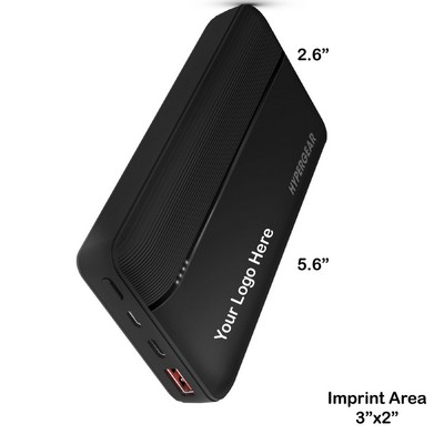 HyperGear 20,000mAh Fast Charge Power Bank with 20W USB-C PD