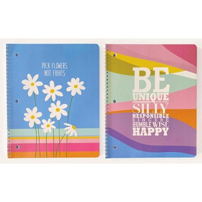 Cheerful Notebooks - 2 Designs, 1 Subject (Case of 24)
