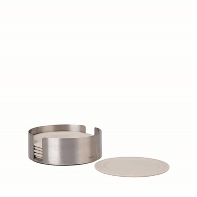 blomus Lareto Moonbeam White Coaster Set