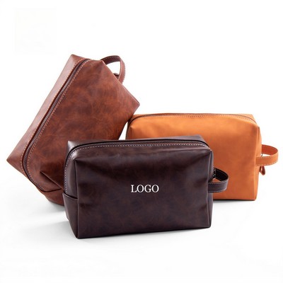 Vegan Leather Travel Toiletry Dopp Kit