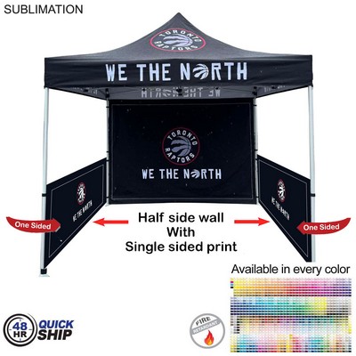 48 Hr Quick Ship - Half Side Wall for 10'x10' Tent Kit, Sublimated, Single Sided