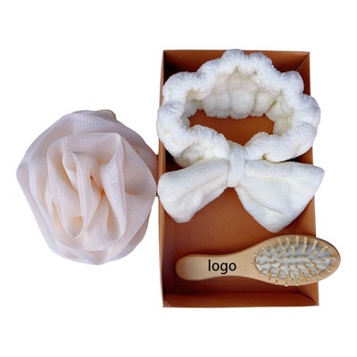 Headband Comb Bath Sponge Gift Set