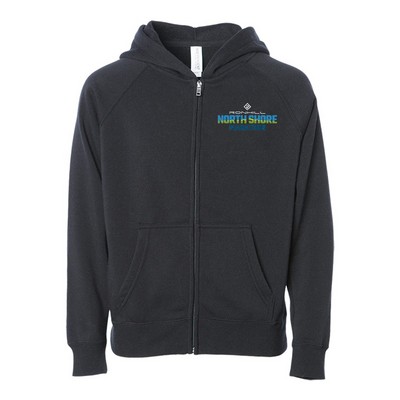 Independent Trading Co.® Youth Lightweight Blend Raglan Zip Hood