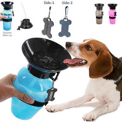 Automatic Water Bottle with Bowl for Dogs 17 oz.