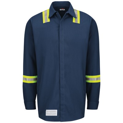 Bulwark Enhanced Visibility Concealed-Gripper Pocketless Work Shirt