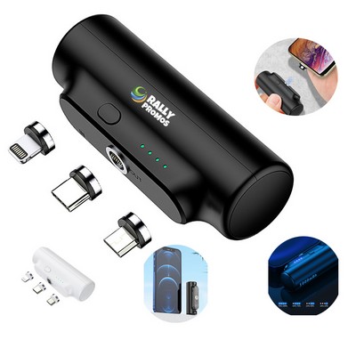 Mini Capsule Portable 3-In-1 Wireless Magnetic Power Bank for Phone