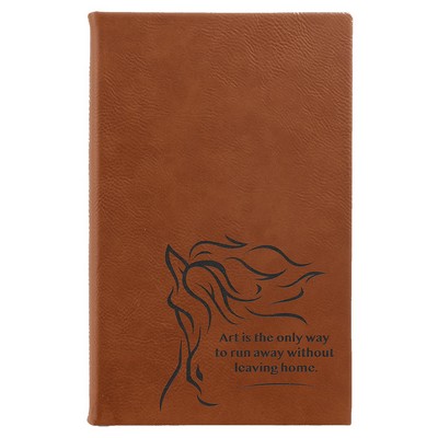 Leatherette Sketch Book with Unlined Notepad