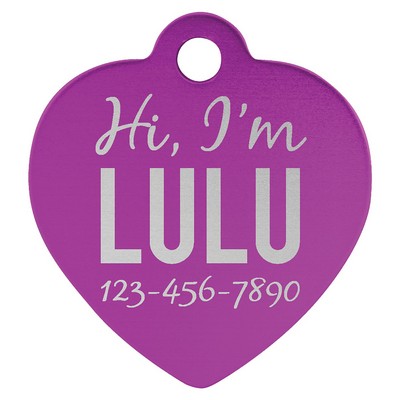 Anodized Aluminum Pet Tag