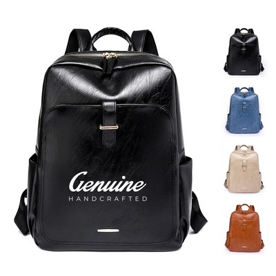 Leather Laptop Backpack