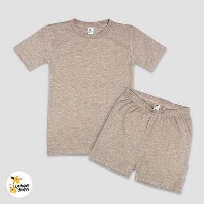 Luxe Toddler Short Sleeve T-Shirt and Shorts Set - Polyester-Cotton Blend - Laughing Giraffe®