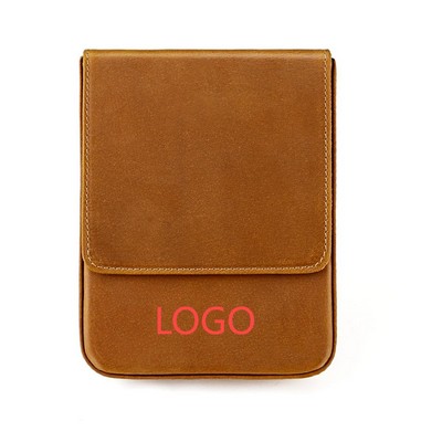 Leather 6 Fountain Pen Pencil Tray Case