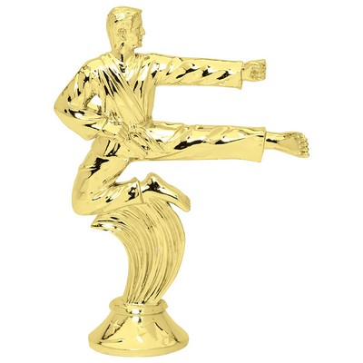 5" Gold Plastic Male Karate Trophy Figure