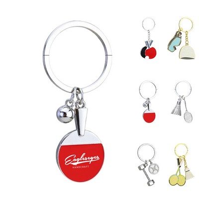 Badminton Key Chain
