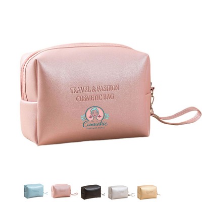 PU Zipper Cosmetic Bag Pouch