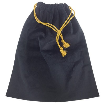 Black Velvet Drawstring Bag (8 1/2" x 11 1/2")