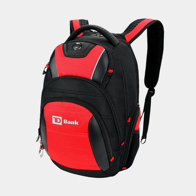 SwissDigital® Antibacterial Large Travel RFID Protection Backpack