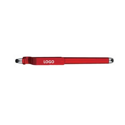 5.5''L Custom Promotional Business Stylus Gel Pen With Phone Stand