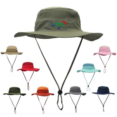 Wide Brim Uv Protection Sun Bucket Hat ( Polyester )