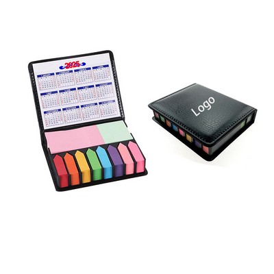 PU Leather Self-Stick Pads Memo Note Organizer