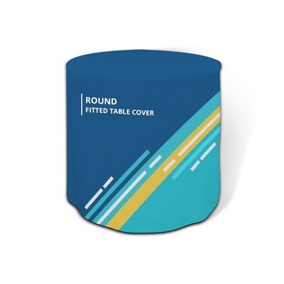 Round Fitted Table Cover, Fire Retardant Polyester Fabric (31.5" x 29")