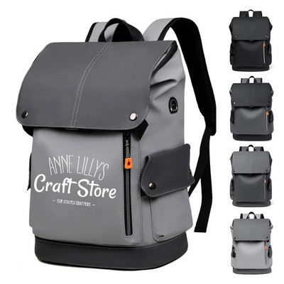 PU Leather Business Backpack
