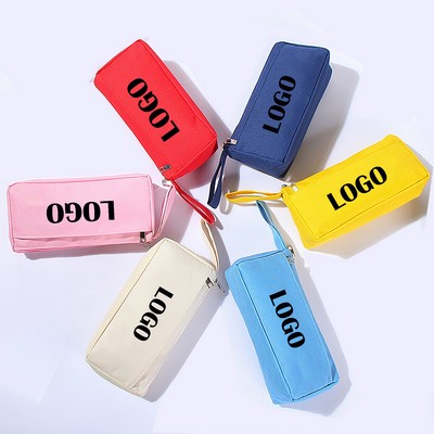 2 Compartments Big Capacity Pencil Case