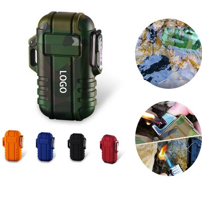 USB Rechargeable Windproof Plasma Lighter Outdoor Camping Gear