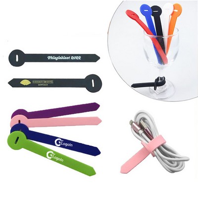 Silicone Cable Strap Cord Organizer for Bundling Earphone, Phone Charger