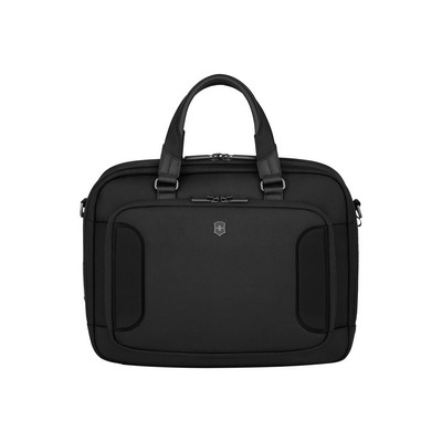 Werks Traveler 7.0, Compact Briefcase, Briefcase with 14" Laptop and 11'' Tablet Compartment, Black